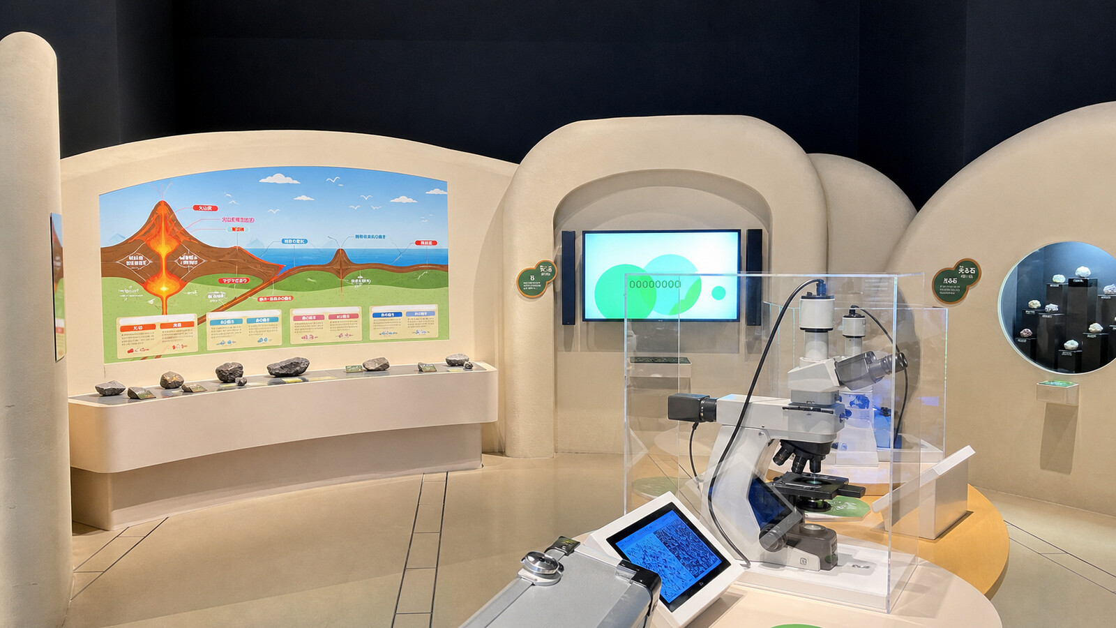 千葉市科学館10階ジオタウンの展示