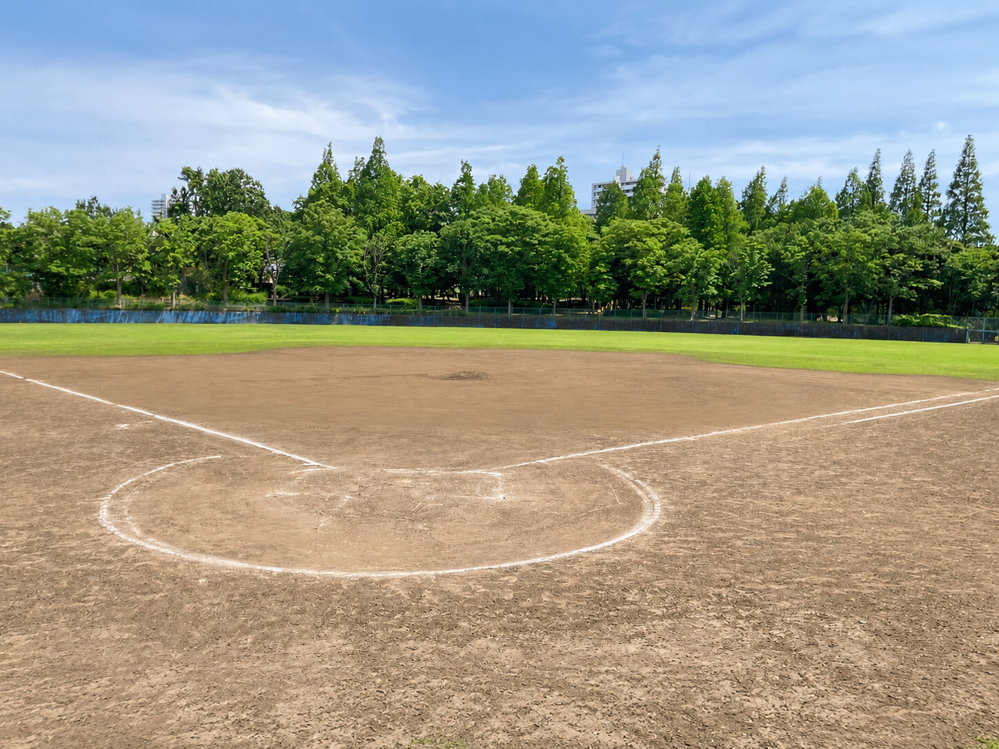 萱田地区公園の野球場
