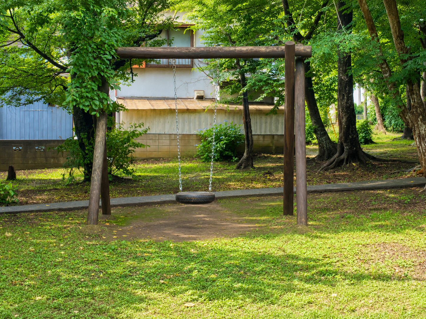 八千代台北子供の森のタイヤブランコ